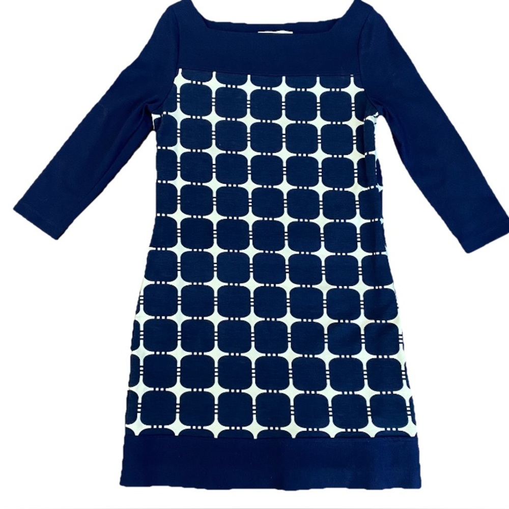 Elizabeth McKay Italian Ponte Geometric  Mini Dress 4